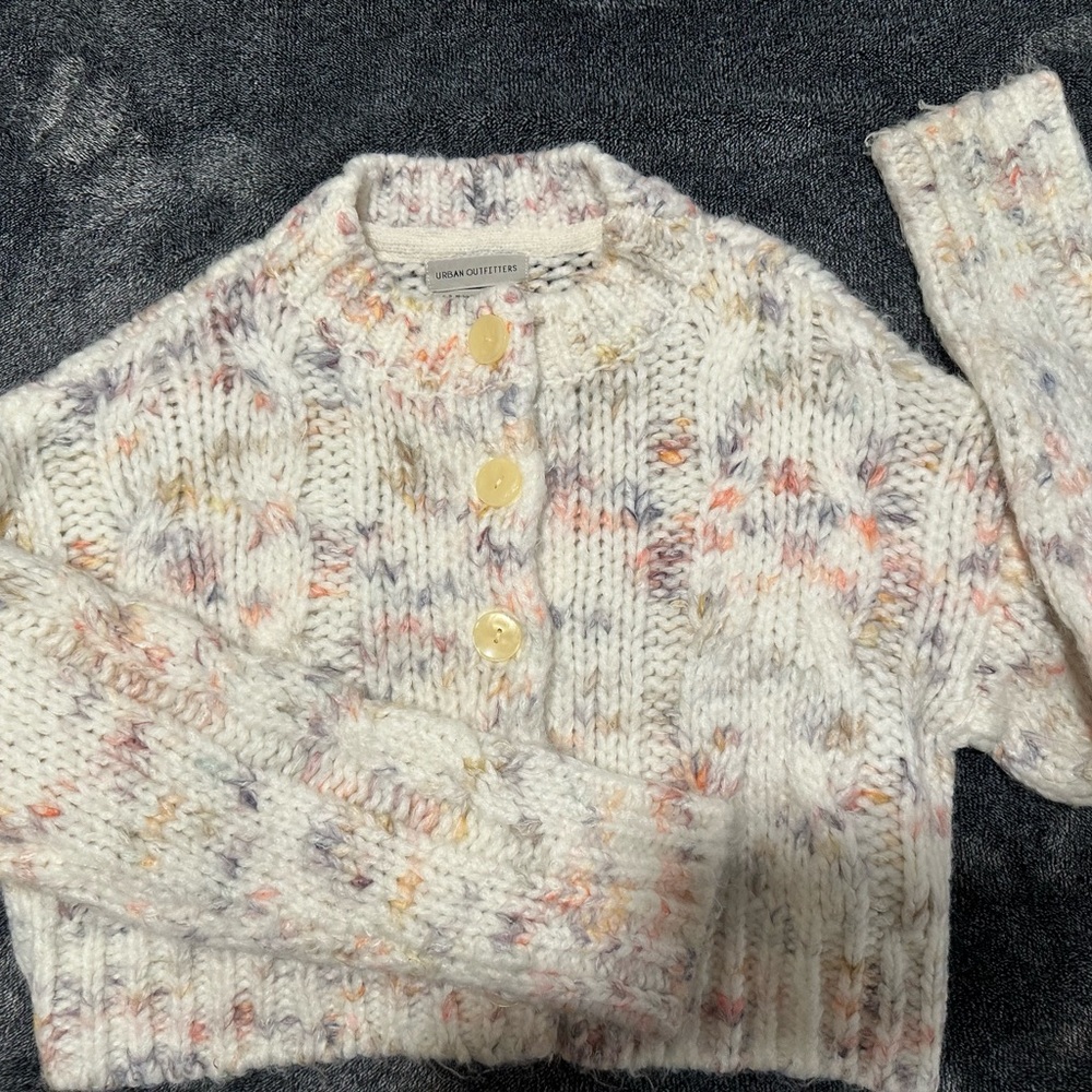 Urban Outfitters Multicolor Knit Cropped Cardigan (S) - Picture 6 of 6